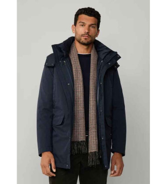 Hackett London para hombre. HM4000036 Parka 3 en 1 marino (L), Casual, Poliéster