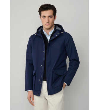 Hackett London para hombre. HM4000031 Parka Onshore Velo marino (M), Casual, Poliéster