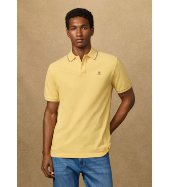 Hackett London para hombre. HM5600136 Polo Heritage Fit Clásico amarillo (XL), Casual, Algodón, Manga corta