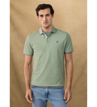 Hackett London para hombre. HM5600136 Polo Heritage Fit Clásico verde (XL), Casual, Algodón, Manga corta