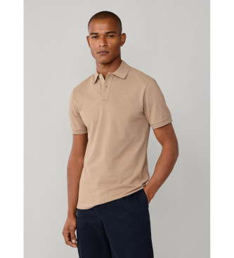 Hackett London para hombre. HM5600093 Polo piqué fit slim beige (3XL), Casual, Algodón, Manga corta