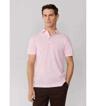 Hackett London para hombre. HM5600139 Polo piqué oxford fit clásico rosa (L), Casual, Algodón, Manga corta
