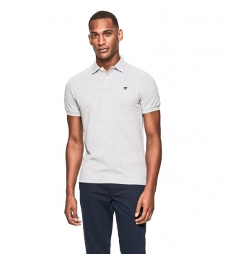 Polo con Logo Fit Slim gris (S), Casual, Algodón, Manga corta, Hackett London outlet 2024.