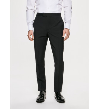 Hackett London för män. HM450240 Bel byxor svart (34), Parti, Ull, Klassisk