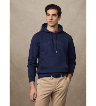 Hackett London para hombre. HM5800011 Sudadera con capucha Heritage Essential marino (XL), Casual, Algodón, Poliéster, Manga larga