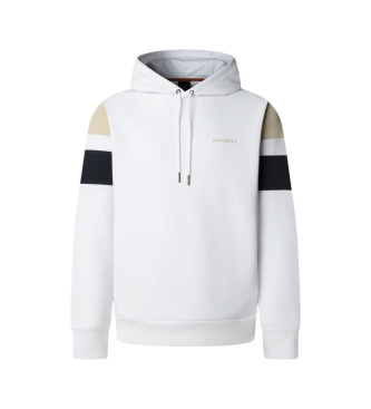 Hackett London para hombre. HM5800083 Sudadera con capucha resort blanco (S), Casual, Algodón