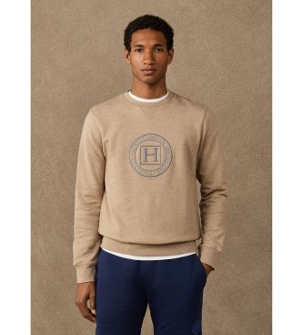 Hackett London Sudadera H Crew beige