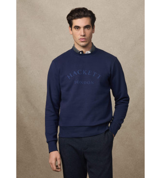 Hackett London para hombre. HM5800021 Sudadera Heritage Essential marino (L), Casual, Algodón, Poliéster, Manga larga