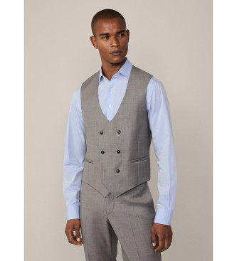 Hackett Londonvoor mannen. HM470529 Grijs wollen vest (40/32), Feest, Klassiek