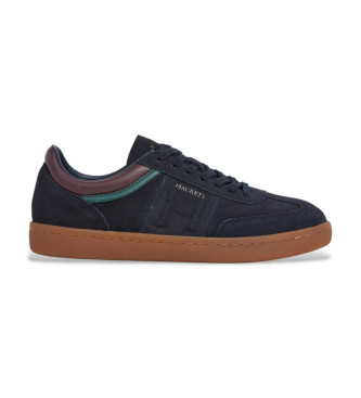 Hackett London Para Hombre. HMS200046 Zapatillas De Piel Beck Ivy Marino (41), Plano, Cordones, Casual-image