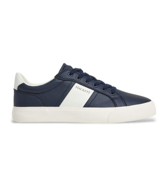 Hackett London para hombre. HMS21482 Zapatillas de piel Blake Mix azul (41), Plano, Cordones, Casual