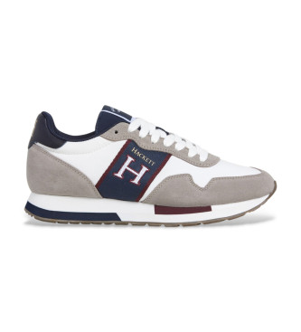 Hackett London para hombre. HMS200034 Zapatillas Keston Tape gris (43), Plano, Cordones, Casual