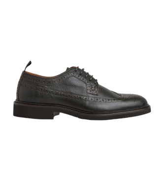 Hackett London para hombre. HMS21311 Zapatos de Piel Devon Brogue marrón (44), Plano, Cordones, Casual