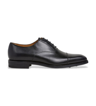Hackett London para hombre. HMS200002 Zapatos de Piel George Oxford negro (41), Plano, Cordones, Casual, Fiesta, Clásico