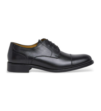 Hackett London para hombre. HMS21465 Zapatos de piel Royal Laces negro (41), Plano, Cordones, Casual