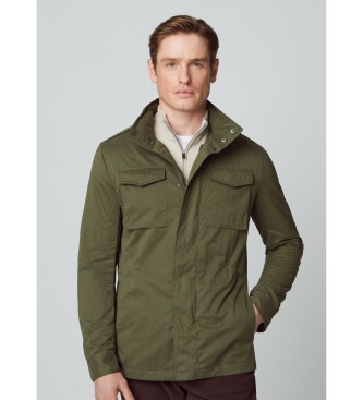 Hackett Londonvoor mannen. HM403014 Veldjas groen (3XL), Casual, Polyester