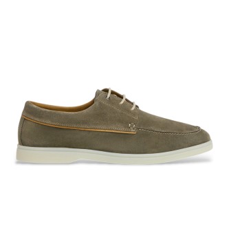 Hackett London para hombre. HMS21472 Zapatos de Piel Martin Boat marrón (40), Plano, Ante, Cordones, Casual