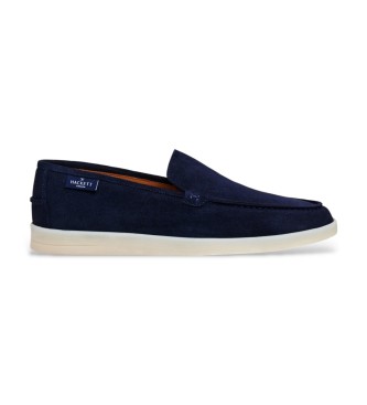 Hackett London para hombre. HMS200104 Mocasines de Piel Martins Loafer marino (41), Plano, Ninguno, Casual, Fiesta, Clásico