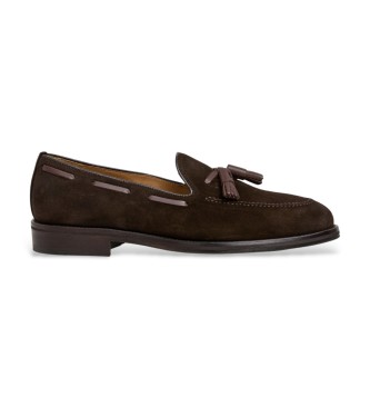 Hackett London para hombre. HMS200060 Mocasines de Piel Mayfair Soft marrón (44), Plano, 1 a 3cm, Ninguno, Casual, Fiesta, Clásico