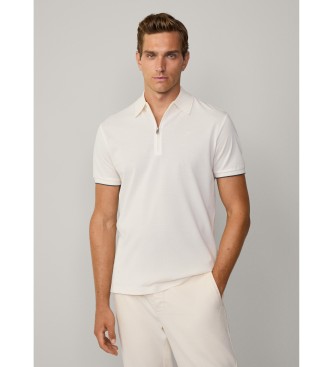 Hackett London para hombre. HM563379 Polo fit clásico blanco (XL), Casual, Algodón, Manga corta