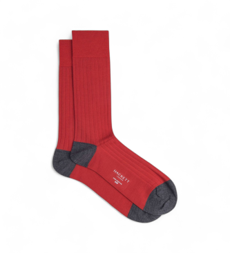 Hackett London para hombre. HMU30022 Calcetines Merino rojo (M-L), Homewear, Lana