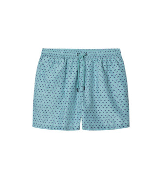 Hackett London para hombre. HMB10108 Bañador MIini shell turquesa (XL), Beachwear, Poliéster