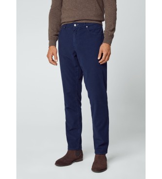 Hackett London para hombre. HM212502 Pantalón Moleskin 5 marino (32/32), Casual, Algodón
