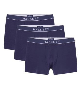 Hackett London para hombre. HMU10600 Pack 3 Bóxers Clásicos marino (L), Casual, Algodón