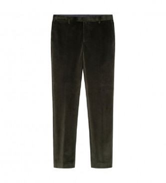 Hackett London para hombre. HM470475 Pantalón Cord verde (34/32), Casual, Algodón