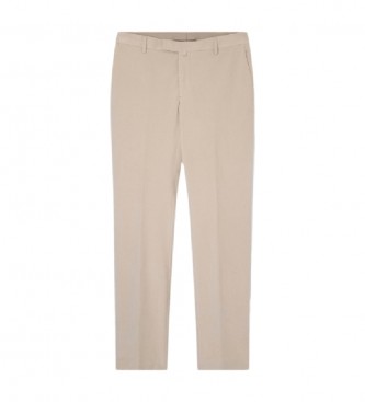 Hackett London para hombre. HM212523 Pantalón Textured Velvet beige (36/32), Casual, Algodón
