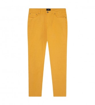 Hackett London para hombre. HM212491 Pantalón Trinity amarillo (34/32), Casual, Algodón