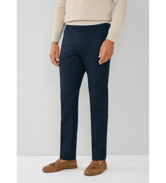 Hackett London para hombre. HM212580 Pantalón Bone marino (32/32), Casual, Lino