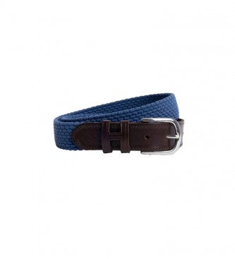 Hackett London para hombre. HM413225 Cinturón Trenzado Azul (M), Casual, Poliéster