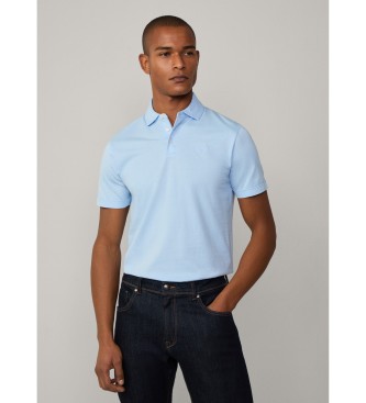 Hackett Londonvoor mannen. HM563434 Klassiek poloshirt (L), Blauw, Casual, Katoen, Korte mouwen