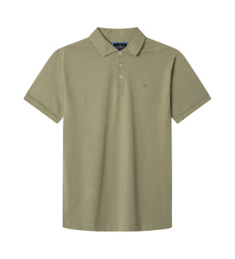 Hackett Londonvoor mannen. HM563434 Groen poloshirt met klassieke pasvorm (3XL), Casual, Katoen, Korte mouwen