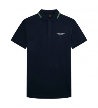 Hackett Londonvoor mannen. HM563190 Polo Katoen Amr marine (XL), Casual, Korte mouwen, Marineblauw