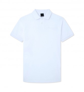 Polo Am Emboss Bk blanco (S), Casual, Algodón, Manga corta, Hackett London outlet 2024.