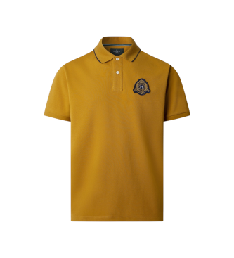 Hackett London para hombre. HM5600031 Polo Heritage Logo amarillo (XXL), Casual, Algodón, Manga corta