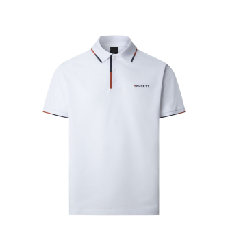 Hackett London für Herren. HM5600041 Poloshirt weiß (M), Lässig, Baumwolle, Kurzarm