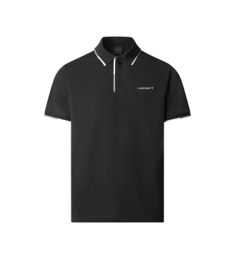 Hackett London für Herren. HM5600041 Poloshirt mit Knopfleiste schwarz (XXL), Lässig, Baumwolle, Kurzarm