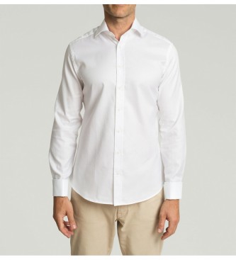 Hackett London para hombre. HM308680 Camisa Royal Ox Dc blanco (L), Casual, Algodón