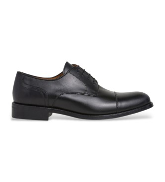 Hackett London para hombre. HMS21465 Zapatos derby de piel Royal Laces negro (44), Plano, Cordones, Casual, Clásico