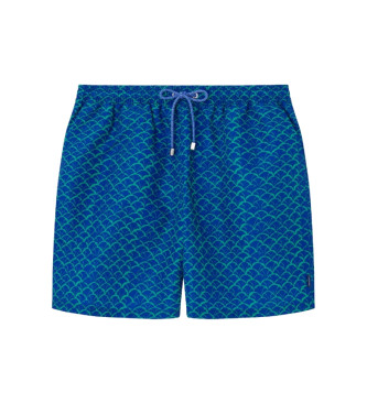 Hackett London para hombre. HMB10060 Bañador Shell azul (XL), Beachwear, Poliéster