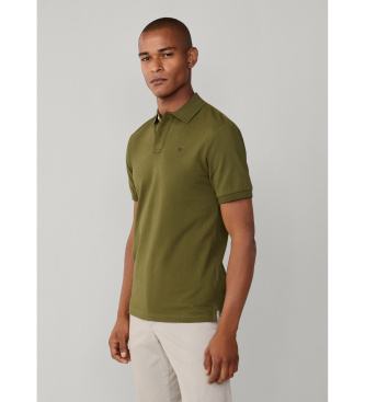 Hackett London para hombre. HM5600093 Polo Slim Fit Logo verde (L), Casual, Algodón, Manga corta