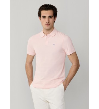 Hackett London para hombre. HM5600148 Polo Slim Fit Logo rosa (S), Casual, Algodón, Manga corta