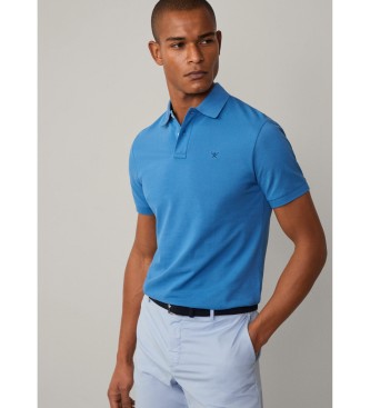 Hackett London para hombre. HM563426 Polo fit slim azul (XL), Casual, Algodón, Manga corta