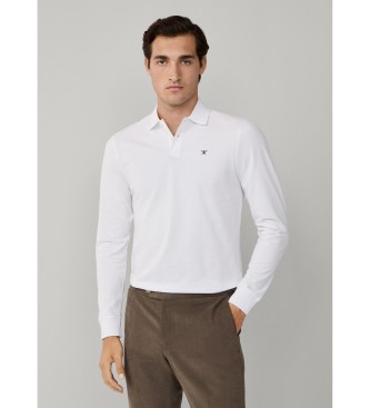 Hackett London para hombre. HM5500017 Polo Slim Fit Logo blanco (S), Casual, Algodón, Manga corta