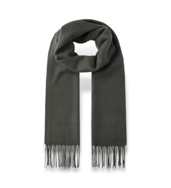 Hackett London para hombre. HM0400028 Bufanda Solid Patch gris (OSFA), Casual, Cachemir