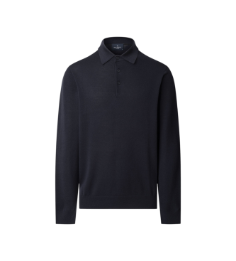 Hackett London para hombre. HM7000095 Polo Stop Start marino (XL), Casual, Algodón, Manga larga