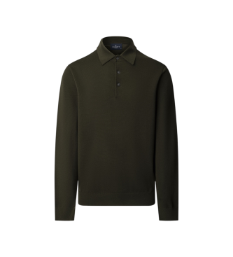 Hackett London para hombre. HM7000095 Polo Stop Start Hunter verde (S), Casual, Algodón, Manga larga